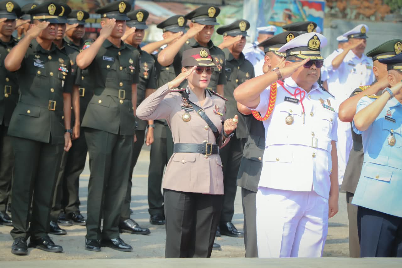 Wujud Sinergitas TNI-Polri, Kapolres Sergai Hadiri Upacara Palagan Utama Medan Area