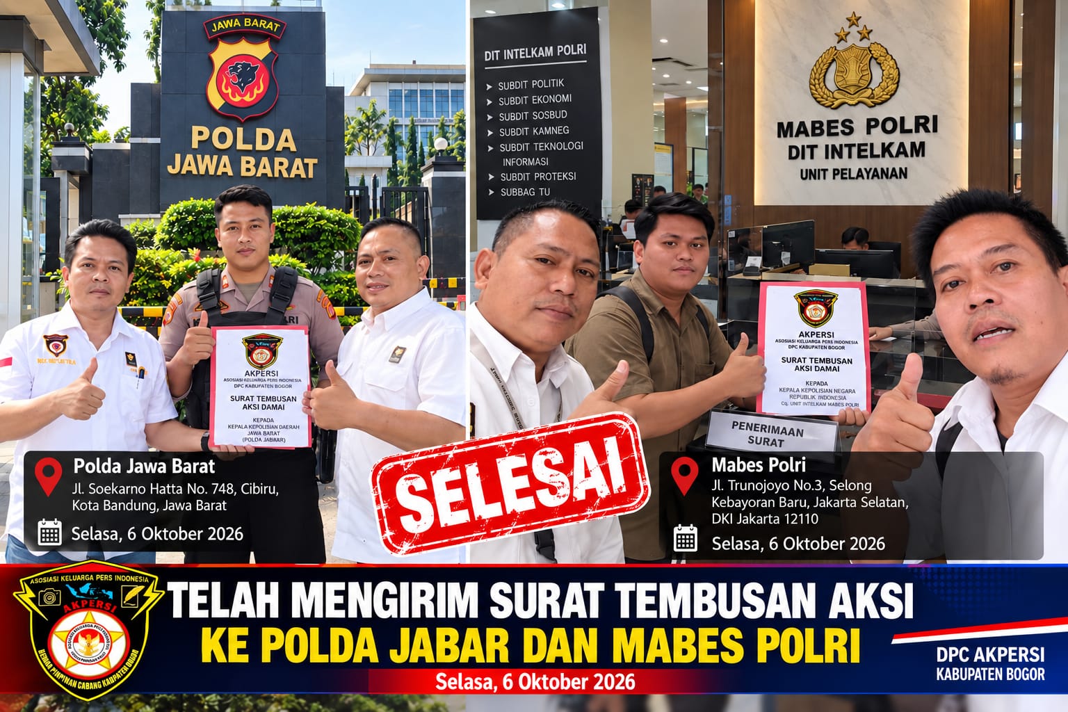 AKPERSI Gelar Aksi di Polres Bogor, Soroti Dugaan Intimidasi dan Perampasan Tiga Handphone Wartawan